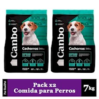 Pack x2 Comida para Perro Cachorro Pequeño Canbo Pollo 7 kg